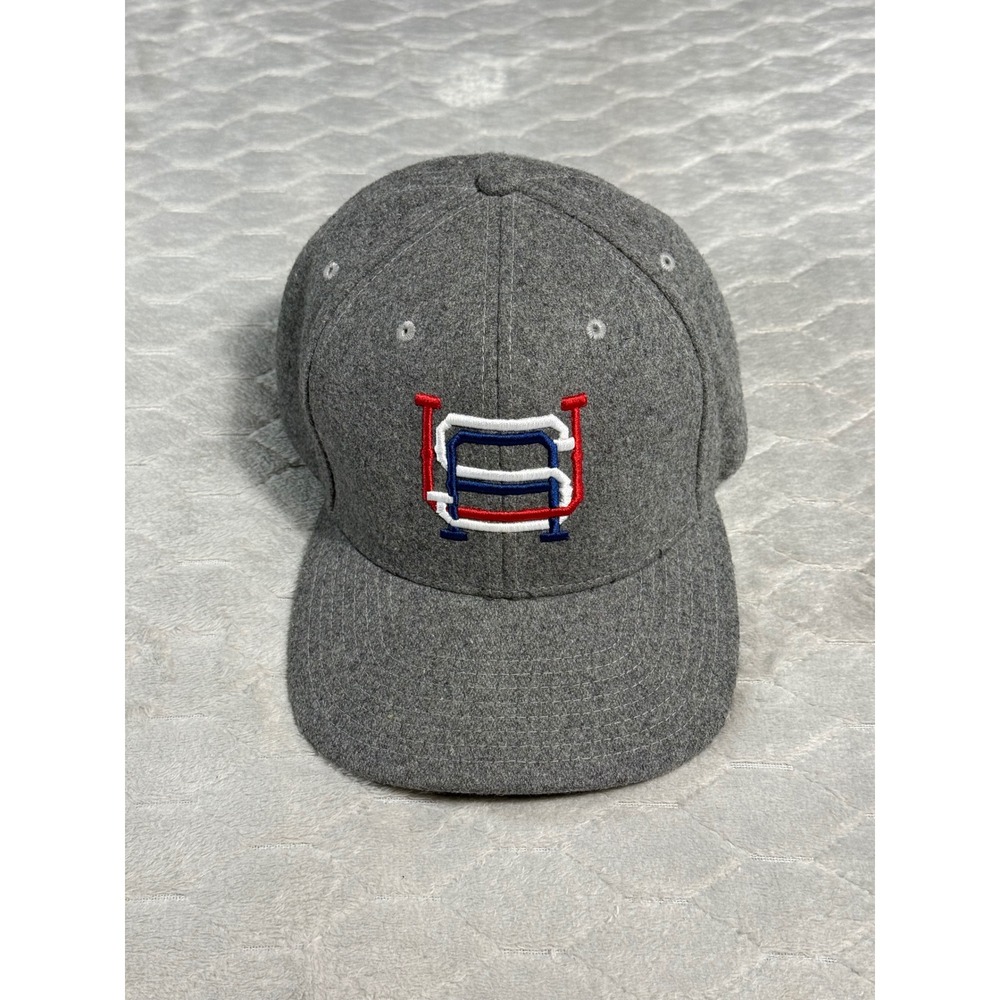 RSVLTS Wool Blend Snapback Hat Gray Red White Blue Embroidered Streetwear Cap